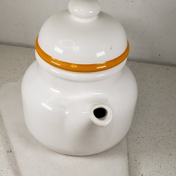 Vintage 1970’s Waechtersbach White/Yellow Coffee / Teapot Made In West Germany - Picture 3 of 12